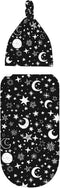 Osvbs Set Moon Star Baby Stuff Swaddle Blanket Wrap Baby Newborn Blanket Soft Stretchy With Hat Gift For Infant Boy