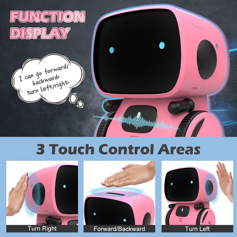 3-5, KaeKid Robots for Girls Interactive Smart Robotic with Touch Sensor, Voice Control, Speech Recognition, Singing