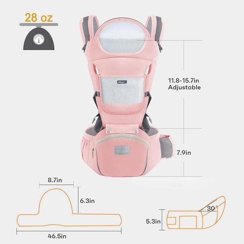 Baby Carrier Newborn to Toddler Baby Wrap Carrier with Hip Seat Kangaroo Carrier Toddler Infant Baby Holder for Men