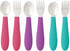 Elk and Friends Kids Silverware with Silicone Handle, Safe Flatware for Children, Toddler Utensils, Baby Spoons and