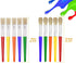 Anezus Large Chubby Paint Brushes Round and Flat for Washable Paint Acrylic Paint, 10Pcs for Preschool