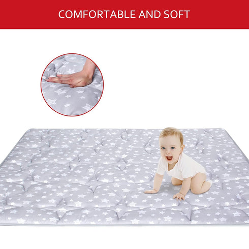 50" 50" 50x50 Inches Baby Play Mat X Playpen Mat Fit for Hiaksedt and Orian Baby Playpen, One-Piece Crawling Mat Non