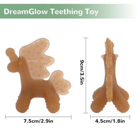 HECCEI Baby Teether Toy, Soft FoodGrade Silicone Teether, Soft Infant Teether Chew Toy, BPA Free, Multi-Texture Design