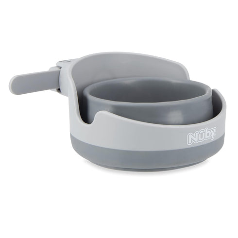 Gray Nuby Collapsible Cup Holder - Essential Travel Accessory for Strollers
