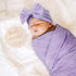 DRESHOW BQUBO Newborn Receiving Blanket with Matching Bow Hat and Headband Shower Gift for Toddler Girls
