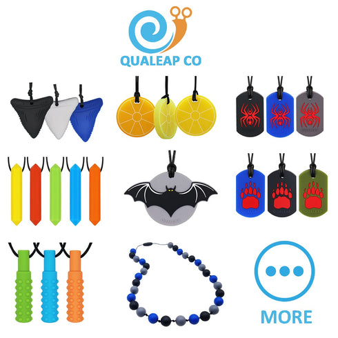 Xtra Tough (XT) Shark Tooth Chew Necklace for Kids - Chewing Teether Necklace for Autism Sensory