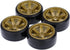 4Pcs 63mm RC Drift Car Tires, Hard Tyres Plastic Wheel Rims for 1/10 Traxxas HSP Tamiya HPI Kyosho