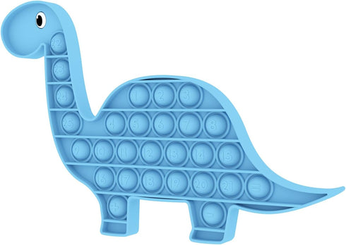 HILUDEER 3 Pack Pop Fidget Toy Its with Alphabet, Sensory Fidget Poppers ABC Learning Toys for Kids Silicone Dinosaur
