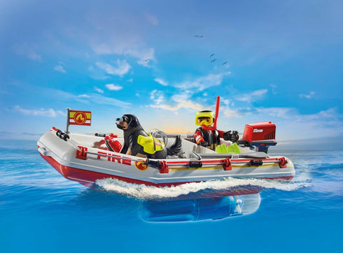 Set Playmobil Aqua Scooter Fireboat Rescue