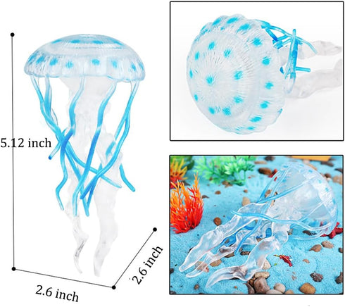 2 Pcs Realistic Ocean Jellyfish Model Toys, Simulated Sea Life Collection Playset