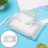 linenb 5pcs Travel Wipes Case Reusable Snap Strap Cleaning Wet Wipes Bag Mask Case Cosmetic Container Napkin Storage