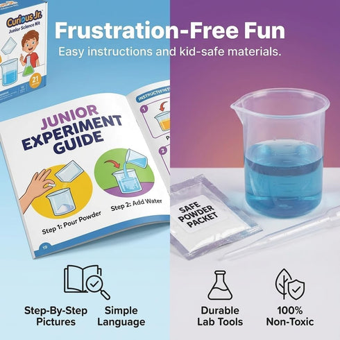PW 4-14 50+ Junior Science Kit for Kids Age | Stem Science Experiments | Educational Toy for Boys and Girls | Birthday
