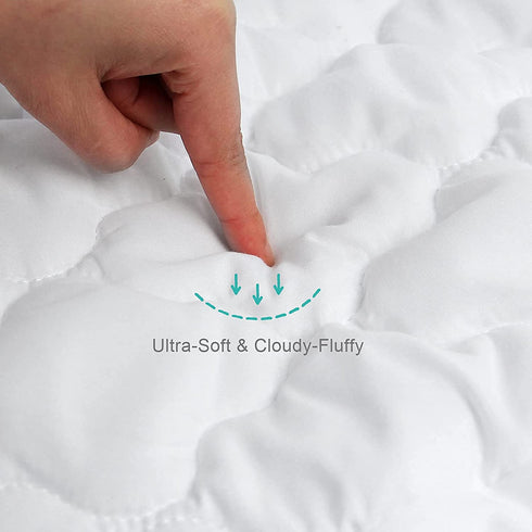2 Pack 38'' 24'' Mini Crib Mattress Protector Waterproof Mini Crib Sheets Fitted x Skin Friendly & Breathable Sheet