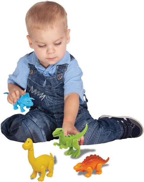 5 Kiddieland Dinosaur Safari Truck with Lights Sounds and Roaring Dinos Free-Wheeling Pretend Play Vehicle