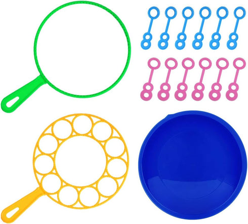 B bangcool Big Bubble Wands Set - Large Bubble Maker with Tray Bubble Sticks for Kids