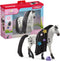 Schleich Horse Club Sofia's Beauties, Knabstrupper Stallion Beauty Horse with Brushable Hair, 8pc Styling Figurine