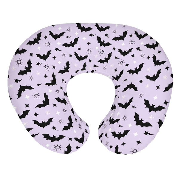 Purple Pastel Halloween Baby Nursing Pillow Covers for Boy Girl Black Bat