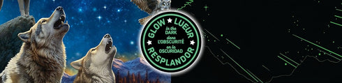 Ceaco Glow in The Dark Jigsaw Puzzle, The Beauty of Wolves, 750 Piece Puzzle for Adults