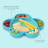 grabease Silicone Suction Plate for Baby & Toddler Self-Feeding, 6-Section Dish With Stay-Put Grip, BPA and Phthalates-Free, Dishwasher and Microwave Safe, Bright Teal by grabease