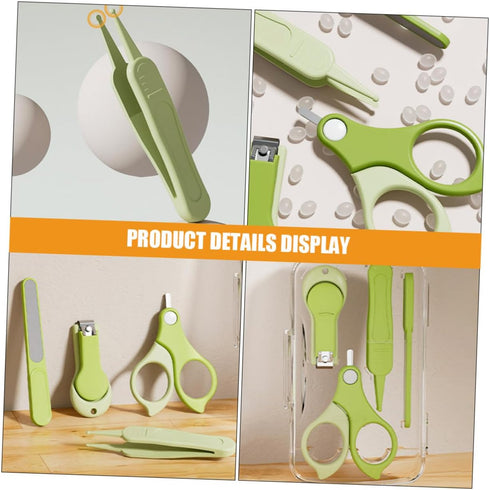 HEALSOPTHY Trimmer Nail Clippers Kit with Nail Filer and for Grooming Travel-Friendly for Newborns