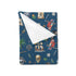 Ocean Pirate Ship Skull Parrot Palm Trees Baby Blanket, Nautical Nursery Receiving Blankets for Boys 30x40