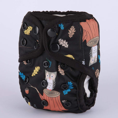 Sigzagor 8lbs-10lbs Newborn Baby Diaper Nappy Cover for Boys (Racoon Owls)