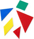 ETA hand2mind Small Plastic Tangrams, Set of 4