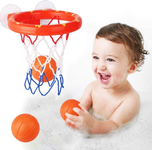 2 Pack Fun Basketball Hoop with Heavy Duty Suction Cups, Bathtub Shooting Game Toy Set with 6 Balls for Kids