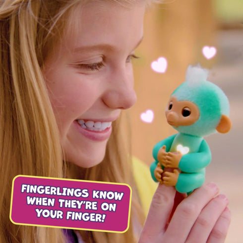 2023 New Interactive Baby Monkey, Reacts to Touch with 70+ Sounds & Reactions (Pink)