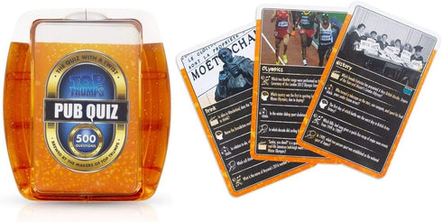 Top Trumps Pub Quiz Trivia Game, Sports, History, Music, Pop Culture Quiz for 2+ Players, Great Travel Games