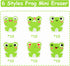 60PCS Mini Frog Eraser Bulk, Assorted Cartoon Frogs Animal Pencil Erasers for Kids, School Carnival Rewards, Gift Bag
