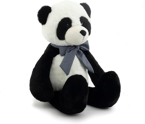 12" Black Panda Bear Stuffed Animals for Boys and Girls,Soft and Adorable Stuffed Panda Plush Toys for NewBorn Babies,Cuddly Stuffed Panda for Kids,Great Gifts on Birthday,Christmas