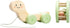 12m+ Pearhead Wooden Turtle Push and Pull Toy, Montessori Shake and Rattle Shell, Baby Walking and Gross Motor
