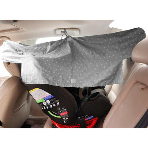 Universal Convertible Car Seat Cover - Backseat Shade & Sun Shade Visor