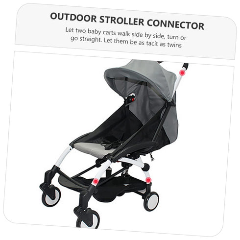Set 2 Infant Stroller Connector Connectors for Single to Double Easy to Use