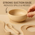 Generic Set, Baby Feeding Silicone Suction Bowl, Spoon, Cup and Bib, BPA-Free Baby Essentials (Beige)