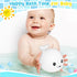 TFS TOP·FANS Whale Bath Toy - Light Up Sprinkler Bath Toys for Toddlers 1-3, Newborn Essentials, Birthday Gifts
