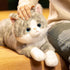 5Lbs 26", Large Weighted Stuffed Animals for Adults Soft and Cuddly Gray Weighted Cat Plush, Realistic Cat Stuffed