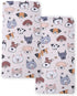 Girls,2 Pack Soft Doggy Cute Puppy Doggies Printed Fabric Crib Sheet for Boys Crib Mattress Sheets or Toddler Bed