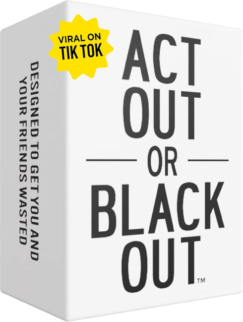 Do or Drink Act Out or Black Out Charades - Fun Adult Drinking Card Game with 350 Prompts for Game Night