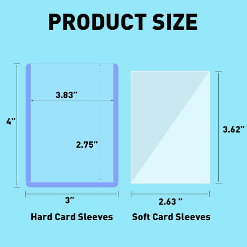 RIXUGIT 200ct 55pt 3" 4" 100ct 100ct x Hard Plastic Card Protector - Hard Card Sleeves and Soft Card Sleeves