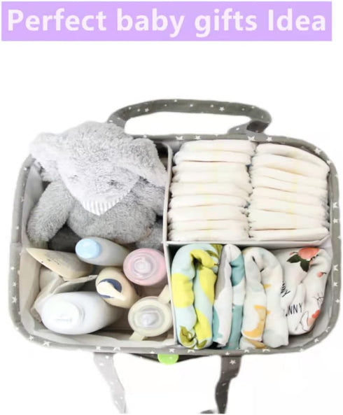 Baby Diaper Caddy Organizer, Extra Large Portable Diaper Caddy Basket for Changing Table, Newborn Registry Baby Shower