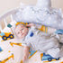 FIGEPO 4 Pack Set Baby Boy Bassinet Sheets Soft Fitted Baby Boy Mattress Covers Construction Truck or Dinosaur Theme