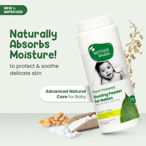 Mother Sparsh 100 (Pack 2) Talc-Free Natural Dusting Powder for Babies, g
