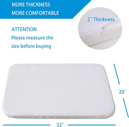 100% 32"x20"x2" Rocking/Bold/Ezebaby/VaVaSoo/Yacul/Simmons Mecc ecoh Baby Bassinet Mattress, Breathable Cover