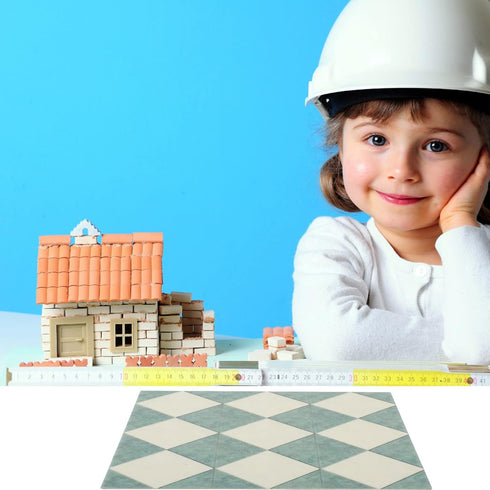 Toyvian Dollhouse Mosaic Floor Tile Miniature Kitchen Bathroom Flooring Wallpaper for Doll House Decorations
