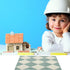 Toyvian Dollhouse Mosaic Floor Tile Miniature Kitchen Bathroom Flooring Wallpaper for Doll House Decorations