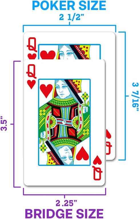 Copag 1546 Design 100% Plastic Playing Cards, Bridge Size Green/Burgundy (1 Set)