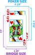 Copag Legacy Design Playing Cards - 100% Plastic, Bridge Size (Narrow) Regular Index Red/Blue