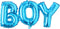 Boy Girl Connection Letter Foil Balloons, Children Party Decoration Birthday Balloons, Inflatable Helium Balloon, Blue